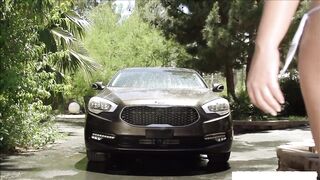 New Stars & Stripes Bikini Carwash Anal Sluts - AJ & Maddy Old Trended