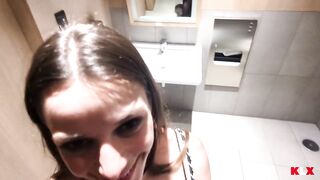 NEW This Stranger Fucked Me In mall Toilet And Made Me Walk on Streets With Cum on my Face
